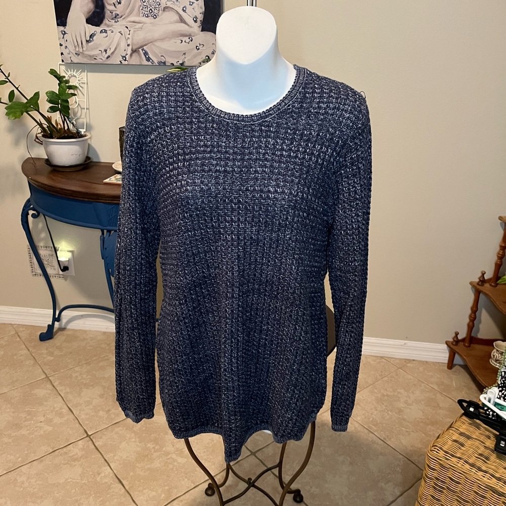 Jeanne Pierre Blue & White Sweater - M